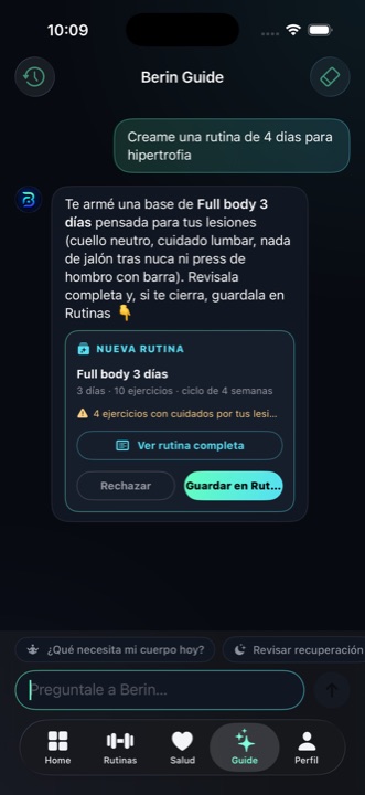 Pedile una rutina y te la arma entera.